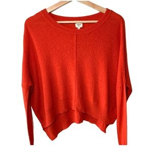 Aritzia Cropped Orange Long Sleeve Sweater